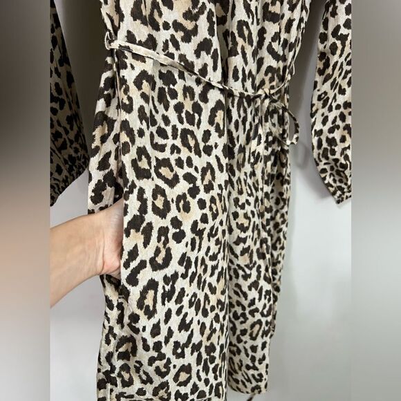 J. Crew Ruffleneck Puff-sleeve Dress in Leopard Print - Picture 10 of 12